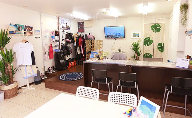 ダイビングショップ ホクレア湘南 内観