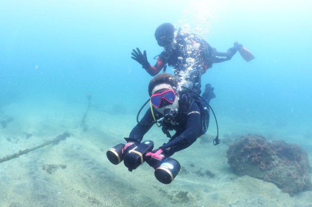 ダイビング、水中スクーター、福浦